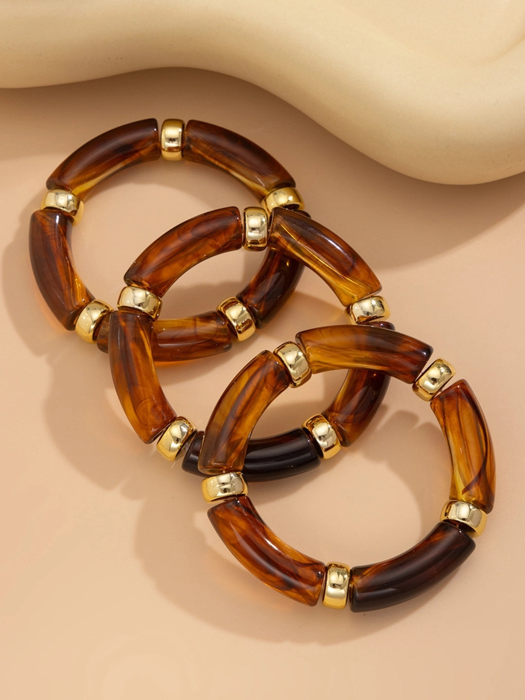 Ishhaara Vintage Acrylic Bamboo Beads Bracelet