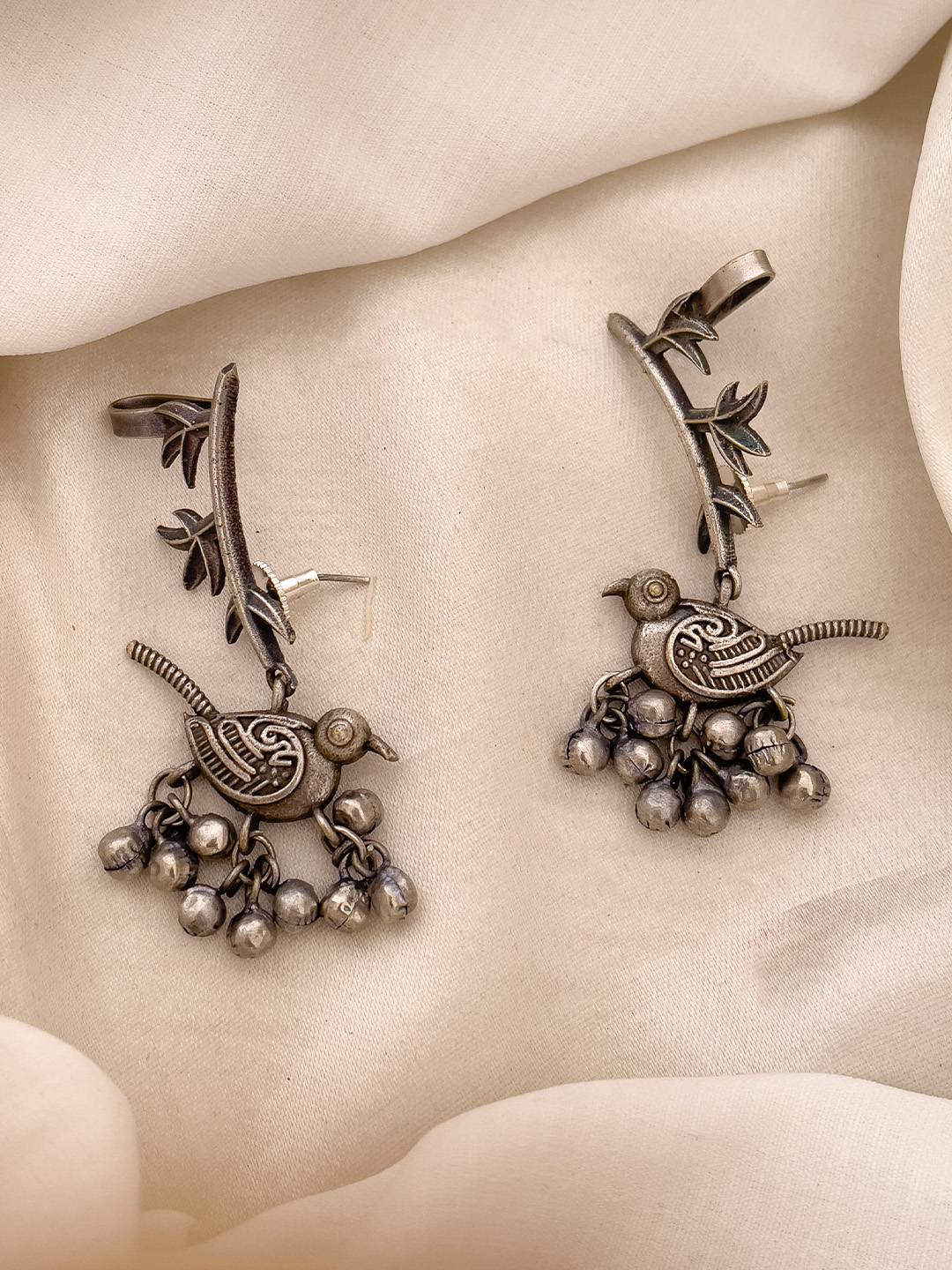 Ishhaara Vintage Bird Branch Earrings