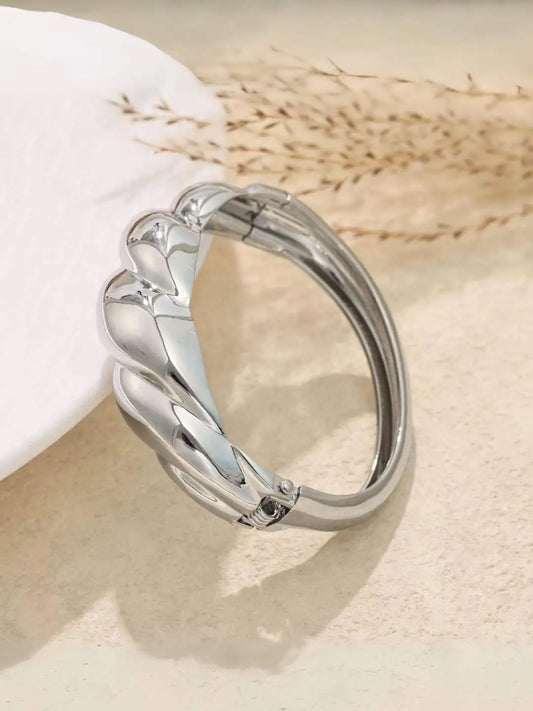 Ishhaara Vintage Chunky Silver Bangle Cuff