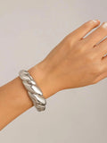 Ishhaara Vintage Chunky Silver Bangle Cuff