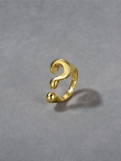 Ishhaara Vintage Gothic Question Mark Rings