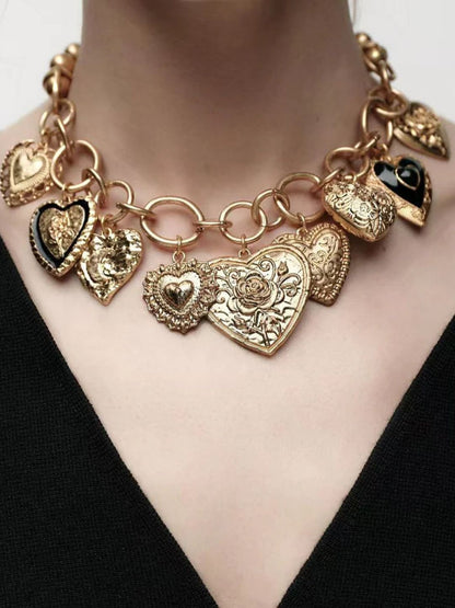 Ishhaara Vintage Heart Charm Necklace