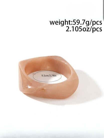 Ishhaara Vintage Irregular Wide Acrylic Bracelets