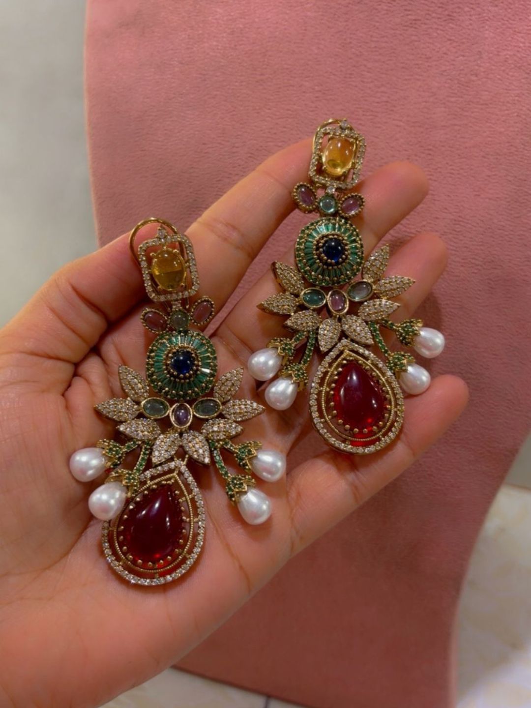 Ishhaara Vintage Statement Long Earrings