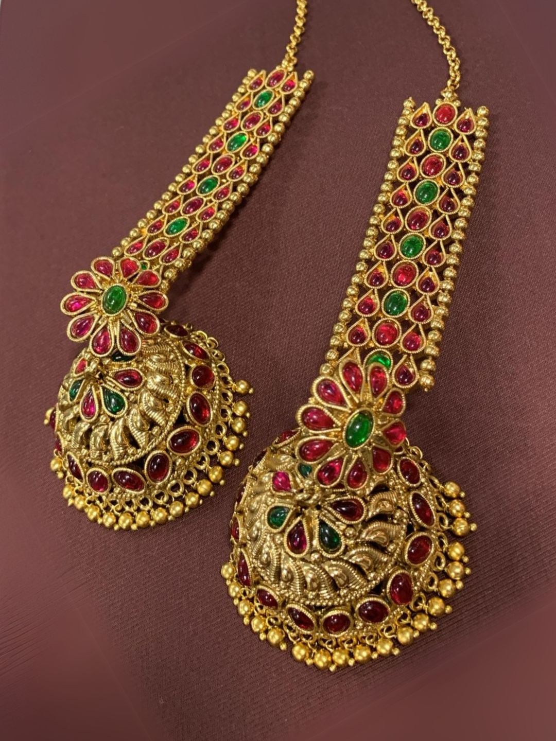 Ishhaara Vintage Style Kemp Jhumkas