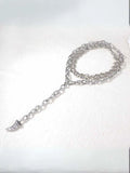 Ishhaara Vintage Textured Oval Link Stainless Steel Chain And Bracelet Combo