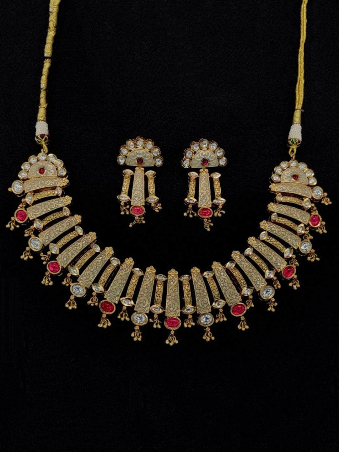 Ishhaara Vintage Veil Necklace Set