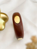 Ishhaara Vintage Wood And Brass Bangle Bracelet