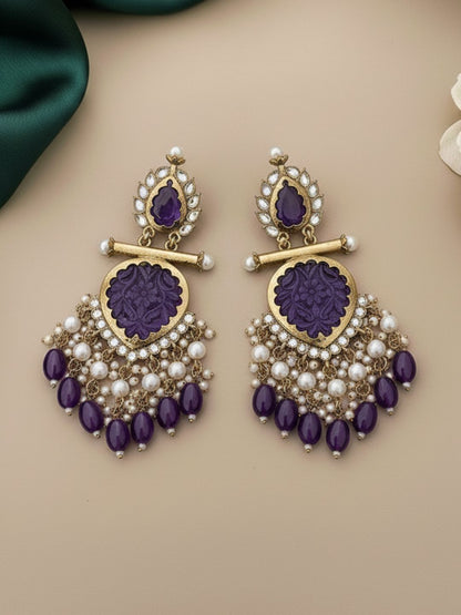 Ishhaara Cutwork Chandbali Earrings