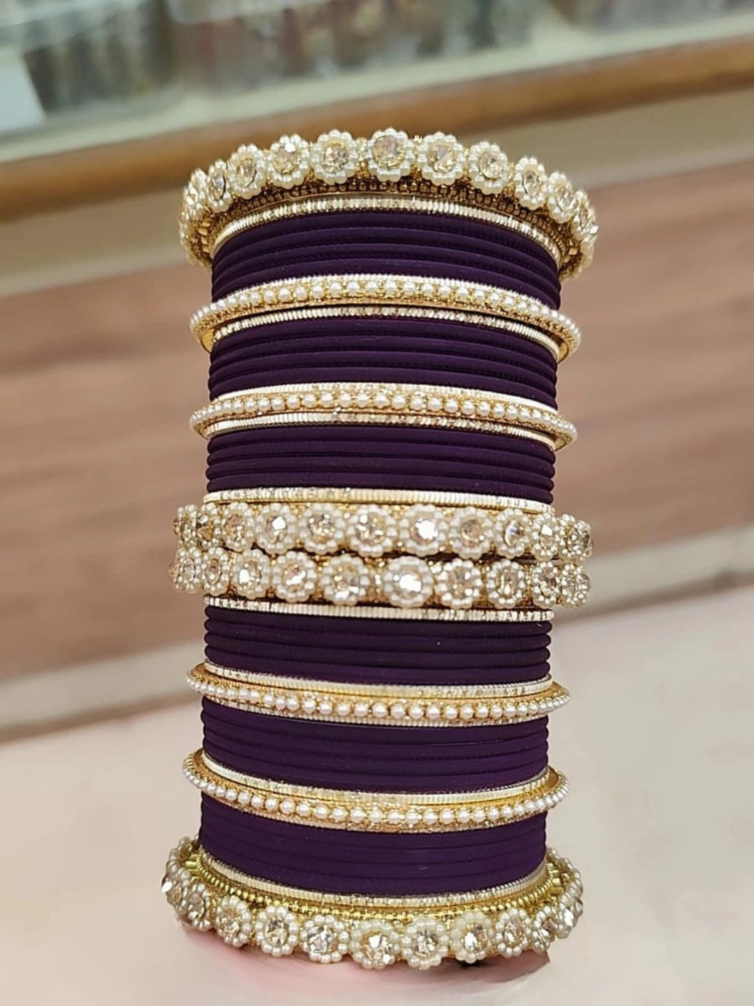 Ishhaara Violet Pearl And Kundan Studded Bridal Chooda