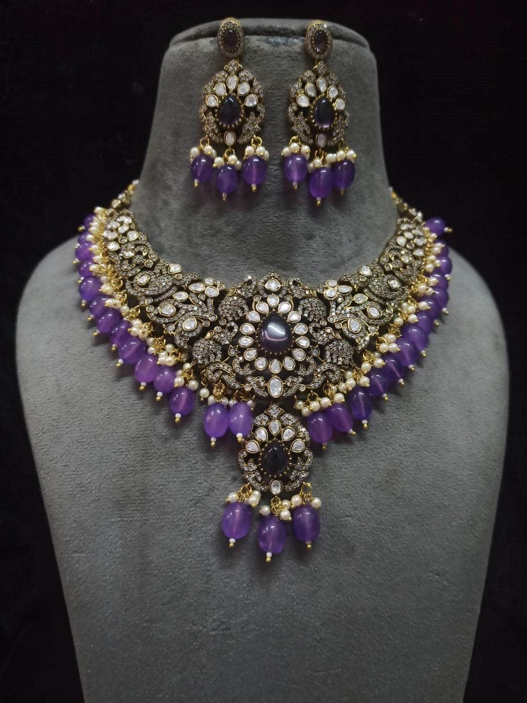 Ishhaara Victorian Necklace With Danglings