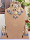 Ishhaara Violet Vintage Glamour Choker Necklace With Earring Sets