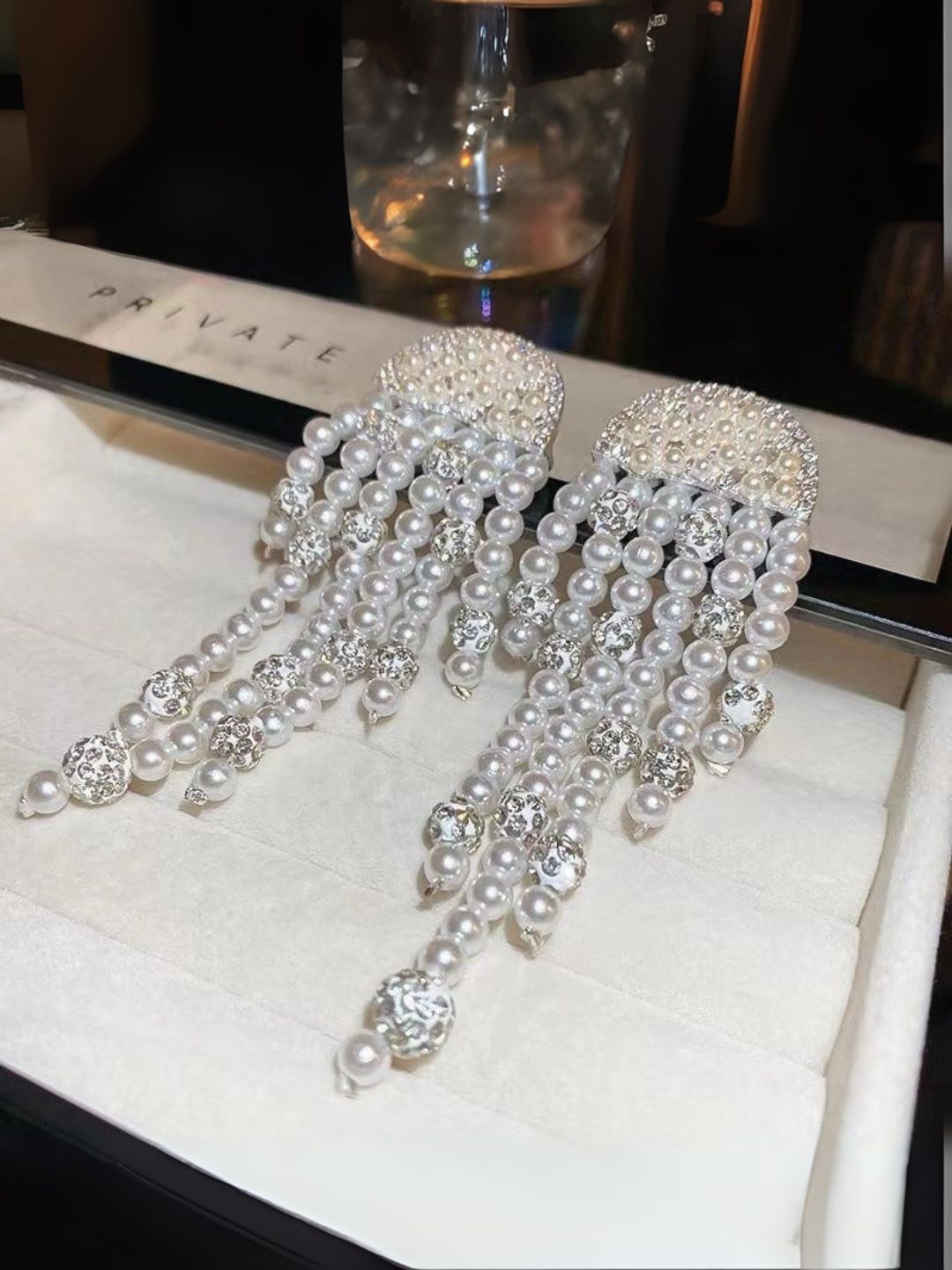 Ishhaara Waterfall Pearl Beaded Earring