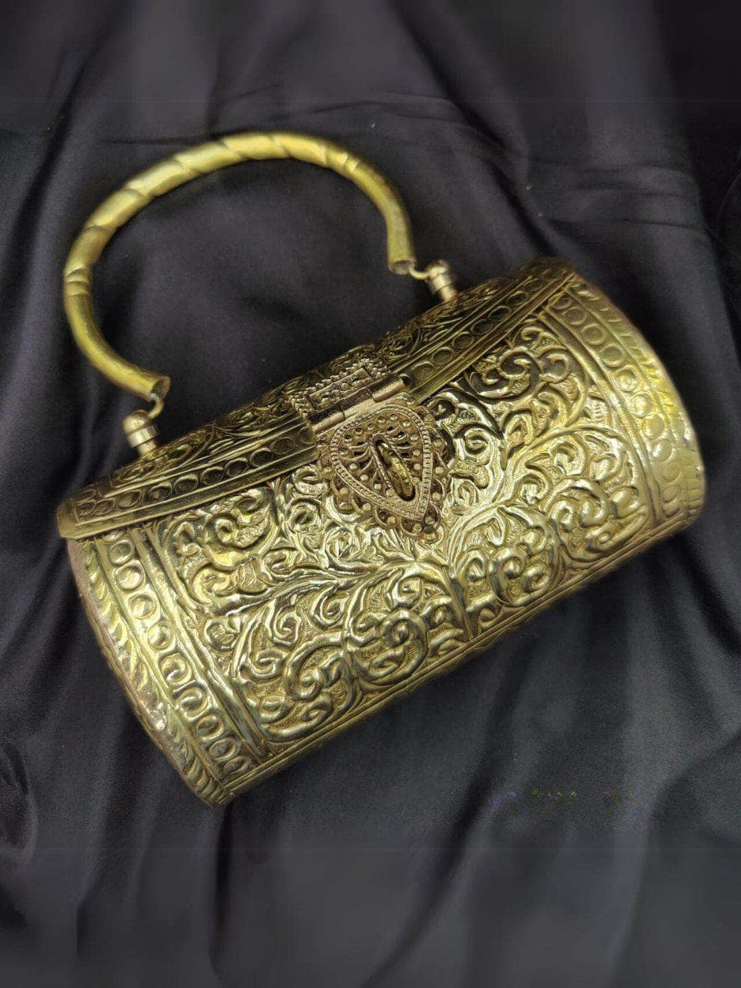 Ishhaara Wedding Brass Golden Metal Bags