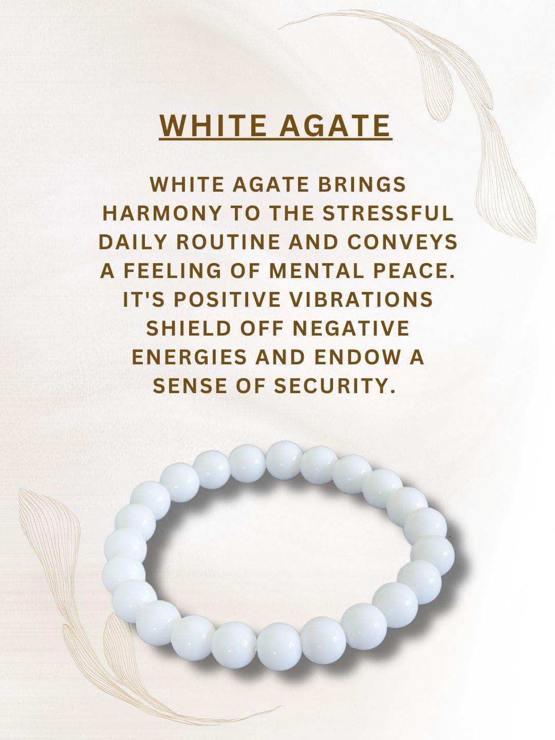 Ishhaara White Agate Stone Bracelet