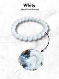 Ishhaara White Agate Stone Bracelet