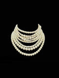 Ishhaara White Alia Bhatt Inspired Multilayered Fresh Water Pearl Necklace