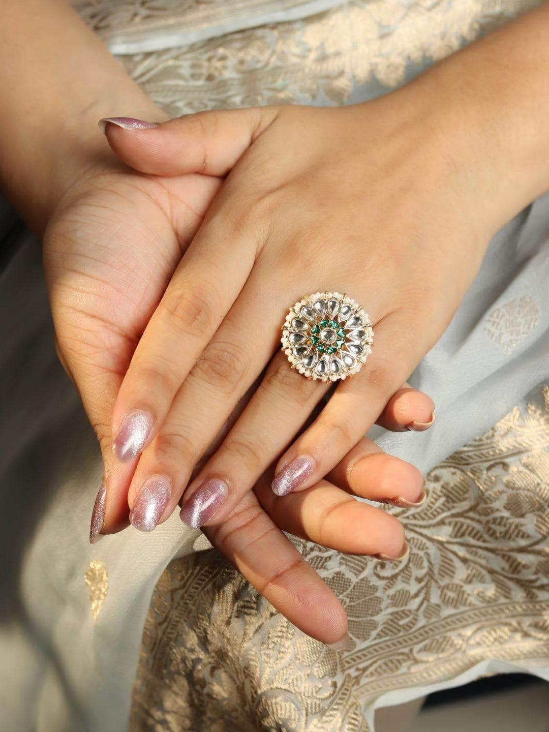 Wedding Ring Set for Women Halo Diamond Big Ring 7.05 Carat 14K White Gold  (Moissanite Center) - Walmart.com