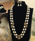 Ishhaara White Baroque Antique Bead Set