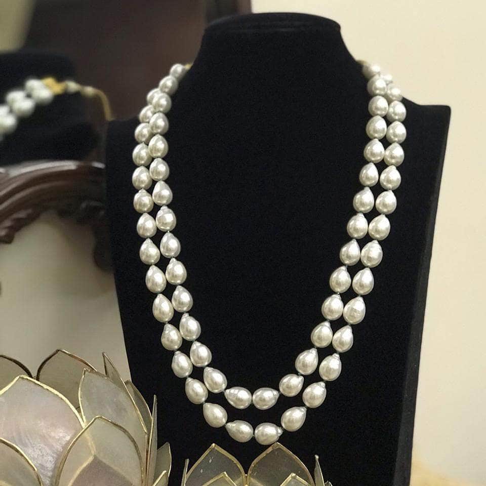 Ishhaara White Baroque Drop Pearls