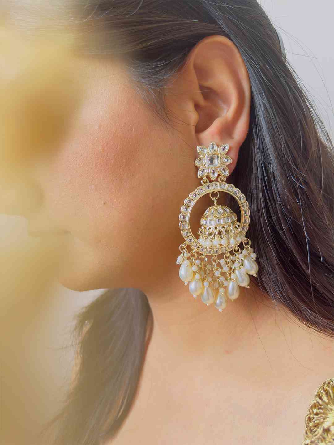 Ishhaara Bead Tassel Jhumka Drop Earrings