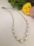 Ishhaara White Beaded Contemporary Necklace