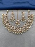 Ishhaara White Blissful Pearl Drop Necklace Set