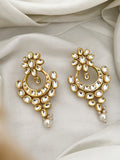 Ishhaara White Contemporary Chandbalis Earrings