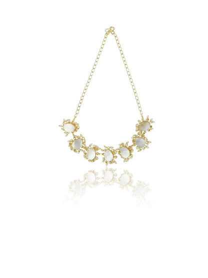 Ishhaara White Coral Choker White