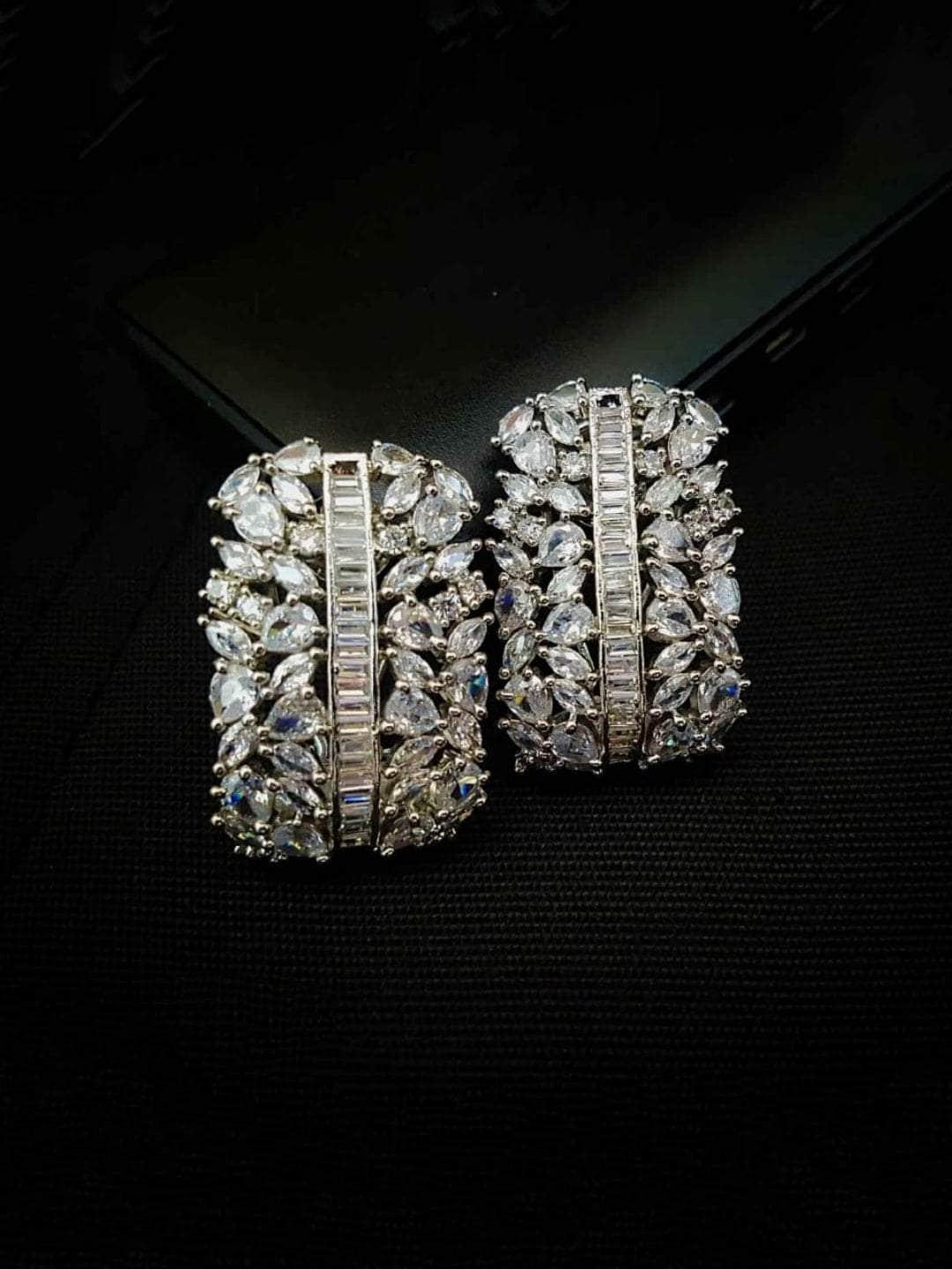 Ishhaara Pink Crystal Drop Earrings