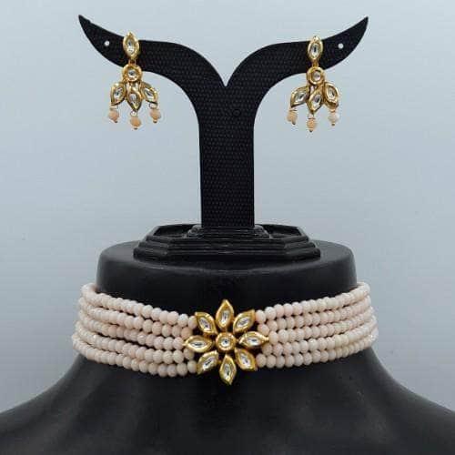 Ishhaara Delicate Flower Choker And Earring Set