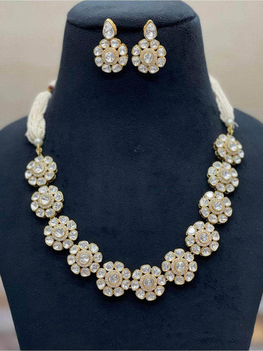 Ishhaara Drop Foral Shape Choker Set