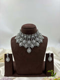 Ishhaara White Esha Cz Choker Necklace Set
