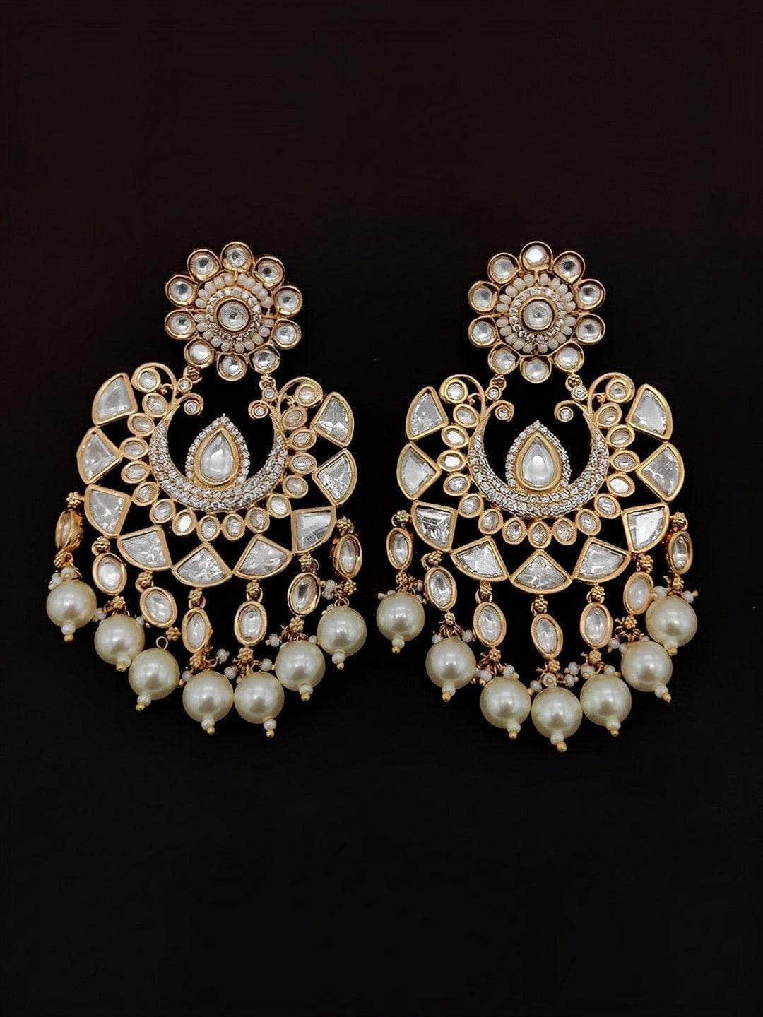 Ishhaara Full Stone Kundan Earrings