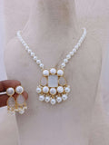 Ishhaara White Fusion Pearl Necklace Set