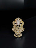 Ishhaara White Gold Embellished Victorian Heart Brooch