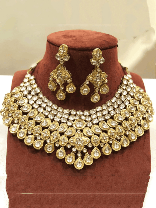 Ishhaara Green Meena Polki Symmetry Set