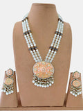 Ishhaara White Handmade Pearl And Kundan Studded Rani Haar