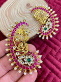 Ishhaara White Jadau Kundan Studded Earcuff Earrings