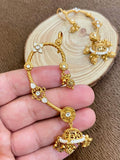 Ishhaara White Jadau Kundan Studded Jhumka Earcuff Earrings