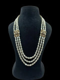 Ishhaara White Kundan Studded Coral Beads Necklace
