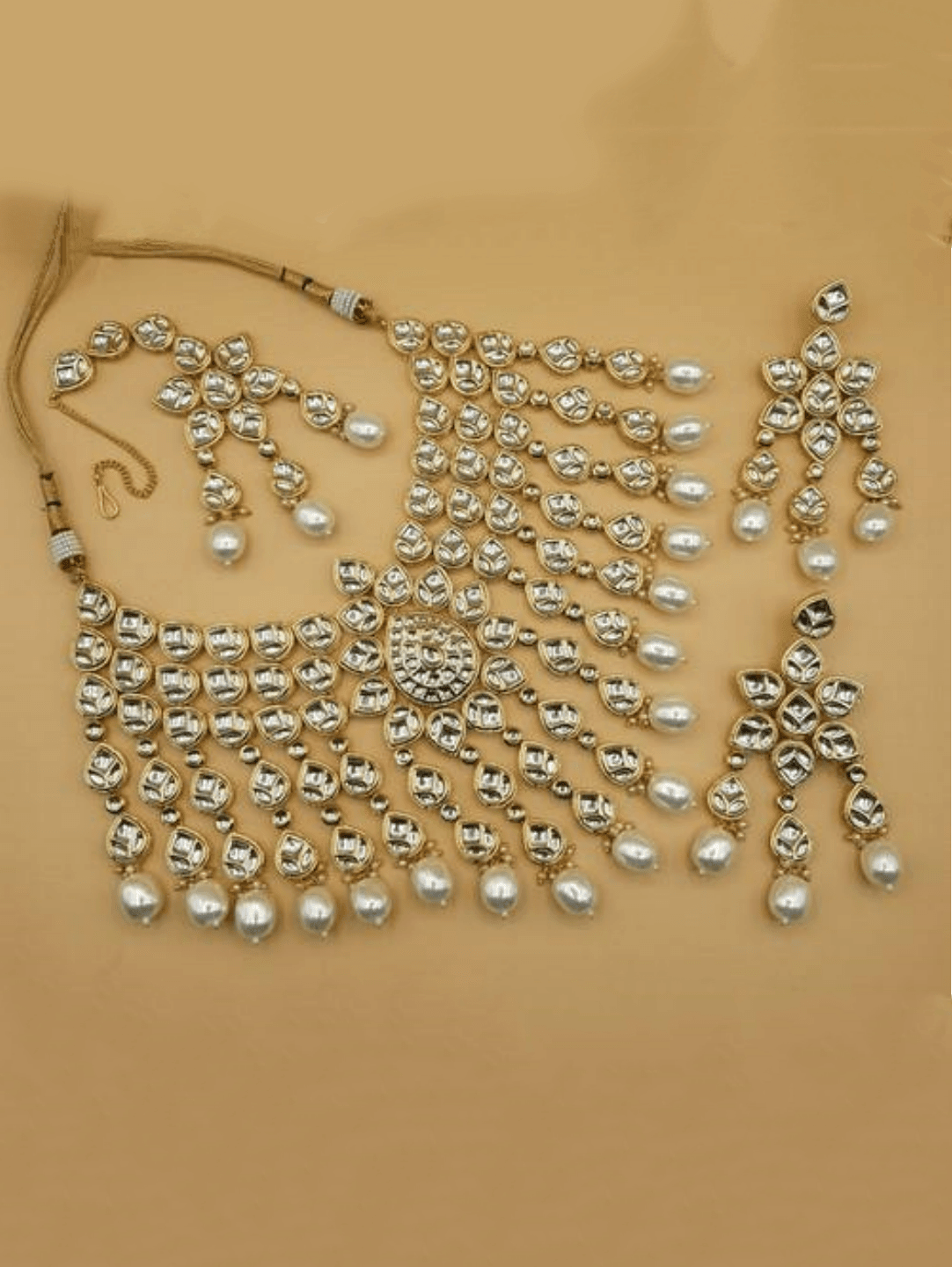 Ishhaara Layered Bridal Drop Tassel Necklace Set