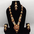 Ishhaara Long Meena Pendant Necklace And Earring Set