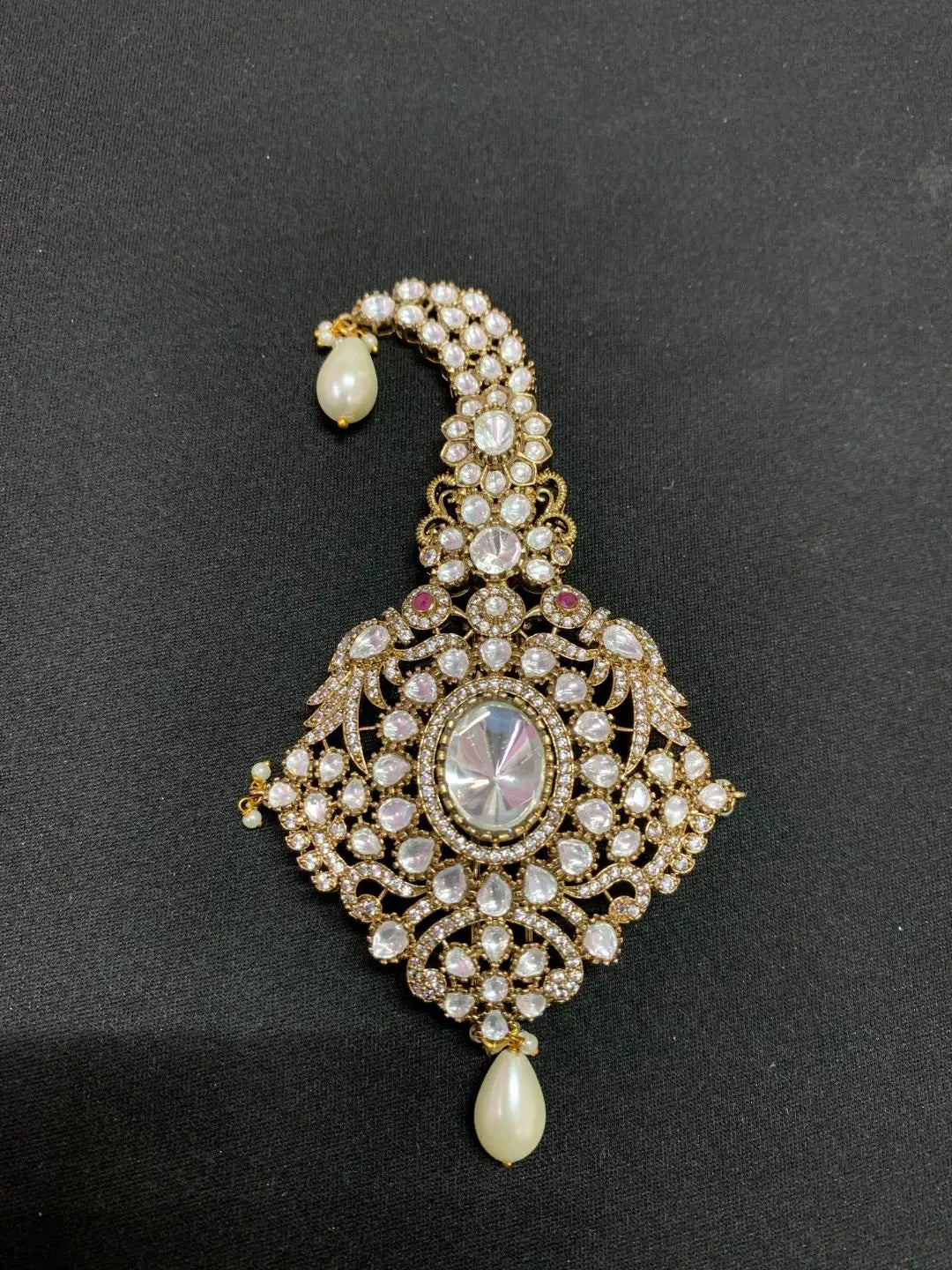 Ishhaara Pink Moissanite Polki Kalangi