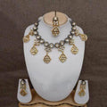 Ishhaara Multi Jadau Drop Split Necklace Earring And Teeka Set