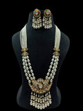 Ishhaara White Multi Strand Kundan Raani Haar Necklace