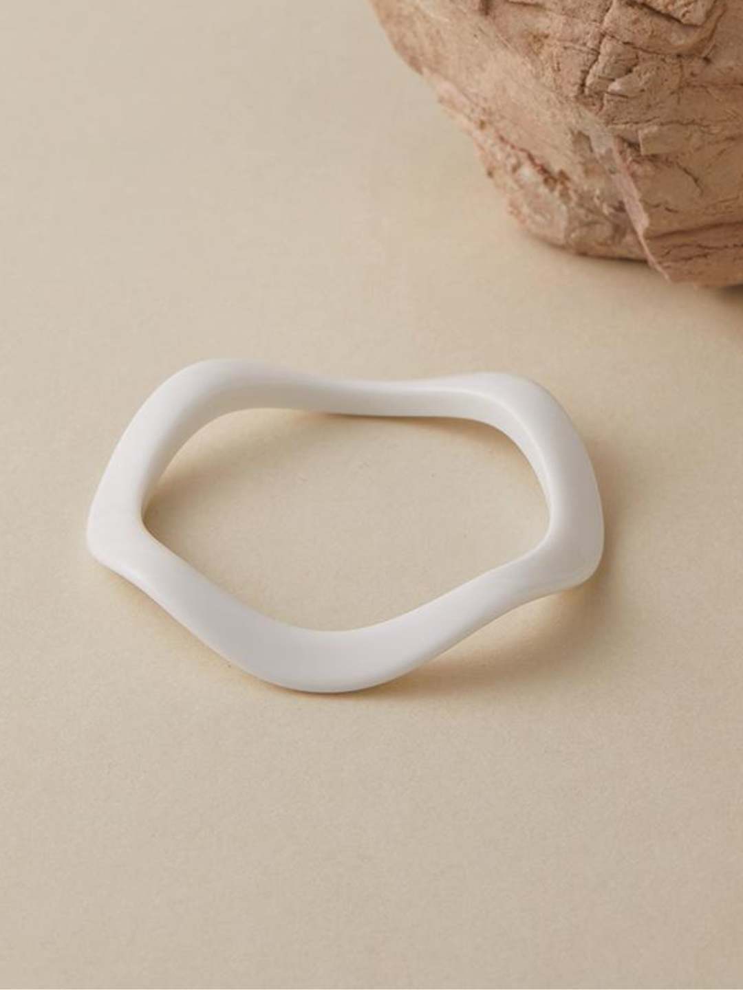 Ishhaara White Multicolor Irregular Shape Bangle