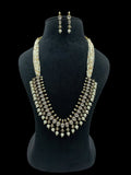 Ishhaara White Multilayered Kundan And Green Stone Groom Necklace