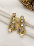 Ishhaara White Pearls And Kundan Multi Layer Ethnic Choker Necklace