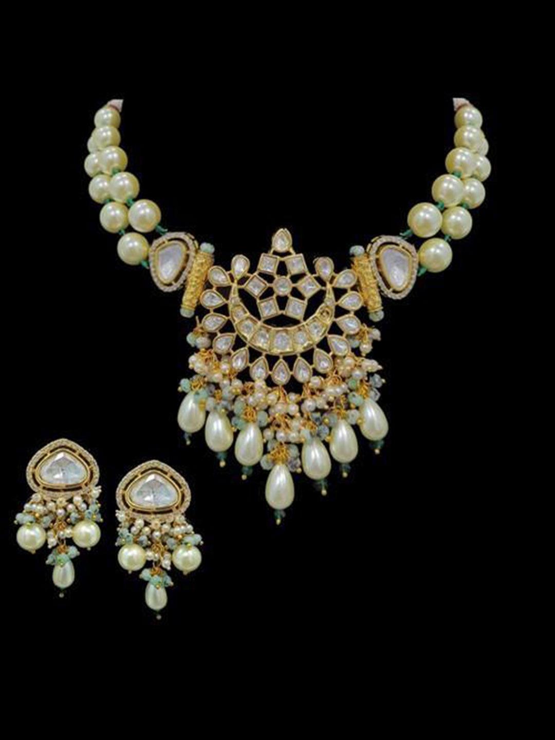 Ishhaara Polki Kundan Chandbali Necklace Set